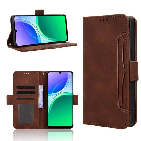 Skin Feel Calf Texture Card Slots Leather Phone Case, For vivo V80 Lite / iQOO Z11S 5G, For vivo S2 5G / V80 Lite IN/PK, For vivo T5e 4G, For vivo X300 E 5G, For vivo S50 Pro mini / X300 FE 5G Russia, For vivo Y600 Pro 5G, For vivo T5 Pro 5G / iQOO Z11...