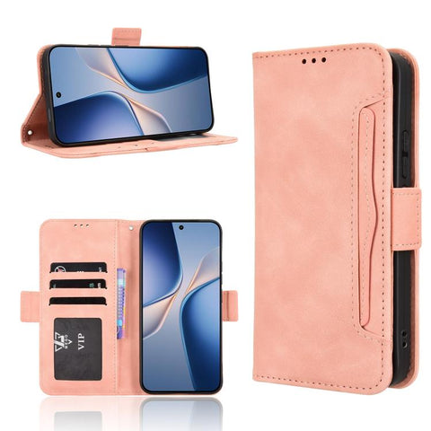 Skin Feel Calf Texture Card Slots Leather Phone Case, For vivo V80 Lite / iQOO Z11S 5G, For vivo S2 5G / V80 Lite IN/PK, For vivo T5e 4G, For vivo X300 E 5G, For vivo S50 Pro mini / X300 FE 5G Russia, For vivo Y600 Pro 5G, For vivo T5 Pro 5G / iQOO Z11...
