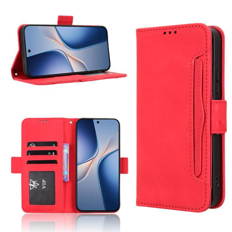 Skin Feel Calf Texture Card Slots Leather Phone Case, For vivo V80 Lite / iQOO Z11S 5G, For vivo S2 5G / V80 Lite IN/PK, For vivo T5e 4G, For vivo X300 E 5G, For vivo S50 Pro mini / X300 FE 5G Russia, For vivo Y600 Pro 5G, For vivo T5 Pro 5G / iQOO Z11...