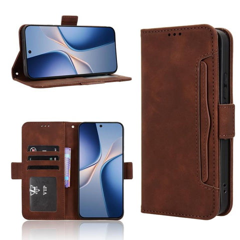 Skin Feel Calf Texture Card Slots Leather Phone Case, For vivo V80 Lite / iQOO Z11S 5G, For vivo S2 5G / V80 Lite IN/PK, For vivo T5e 4G, For vivo X300 E 5G, For vivo S50 Pro mini / X300 FE 5G Russia, For vivo Y600 Pro 5G, For vivo T5 Pro 5G / iQOO Z11...