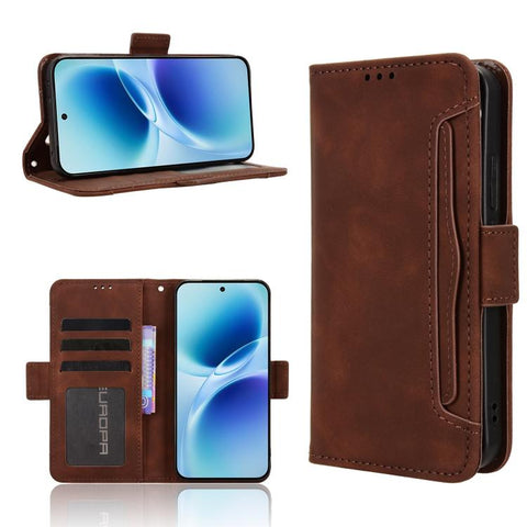 Skin Feel Calf Texture Card Slots Leather Phone Case, For vivo V80 Lite / iQOO Z11S 5G, For vivo S2 5G / V80 Lite IN/PK, For vivo T5e 4G, For vivo X300 E 5G, For vivo S50 Pro mini / X300 FE 5G Russia, For vivo Y600 Pro 5G, For vivo T5 Pro 5G / iQOO Z11...