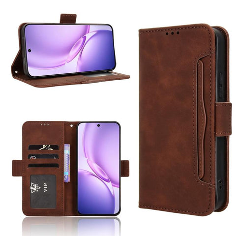 Skin Feel Calf Texture Card Slots Leather Phone Case, For vivo V80 Lite / iQOO Z11S 5G, For vivo S2 5G / V80 Lite IN/PK, For vivo T5e 4G, For vivo X300 E 5G, For vivo S50 Pro mini / X300 FE 5G Russia, For vivo Y600 Pro 5G, For vivo T5 Pro 5G / iQOO Z11...