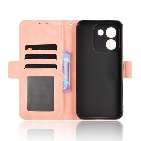 Skin Feel Calf Texture Card Slots Leather Phone Case, For vivo V80 Lite / iQOO Z11S 5G, For vivo S2 5G / V80 Lite IN/PK, For vivo T5e 4G, For vivo X300 E 5G, For vivo S50 Pro mini / X300 FE 5G Russia, For vivo Y600 Pro 5G, For vivo T5 Pro 5G / iQOO Z11...