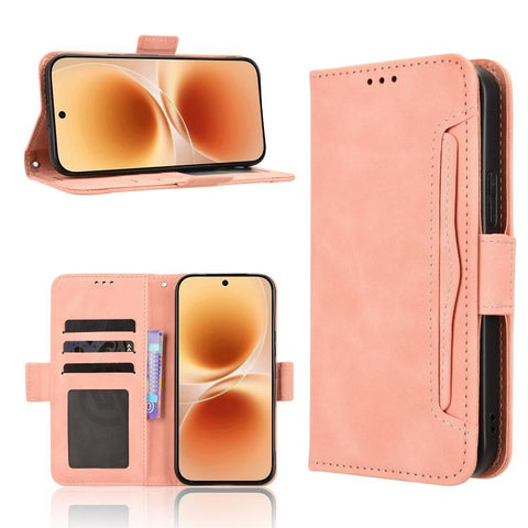 Skin Feel Calf Texture Card Slots Leather Phone Case, For vivo V80 Lite / iQOO Z11S 5G, For vivo S2 5G / V80 Lite IN/PK, For vivo T5e 4G, For vivo X300 E 5G, For vivo S50 Pro mini / X300 FE 5G Russia, For vivo Y600 Pro 5G, For vivo T5 Pro 5G / iQOO Z11...