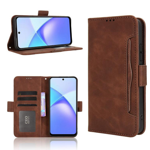 Skin Feel Calf Texture Card Slots Leather Phone Case, For Infinix Hot 60 Pro+ 4G, For Infinix Hot 60 Pro 4G, For Infinix Smart 10 Plus 4G, For Infinix Smart 10 / Tecno Pop 10 4G, For Infinix GT 30 Pro 5G, For Infinix Note 50s 5G, For Infinix Note 50x 5...