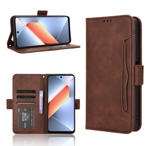 Skin Feel Calf Texture Card Slots Leather Phone Case, For Tecno Spark 30C 4G, For Tecno Spark 20 Pro 5G, For Tecno Camon 30 Premier 5G, For Tecno Pova 6 Neo 4G, For Tecno Pova 6 4G, For Tecno Camon 30 Pro 5G, For Tecno Camon 30 5G / 4G                 ...