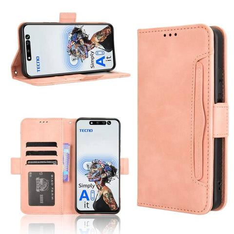 Skin Feel Calf Texture Card Slots Leather Phone Case, For Tecno Pova Curve 5G, For Tecno Camon 40 Pro 4G / 5G, For Tecno Camon 40 Premier 5G, For Tecno Camon 40 4G, For Tecno Camon 30S 4G / 30S Pro 4G, For Tecno Pova 6 Neo 5G / Spark 30 5G             ...