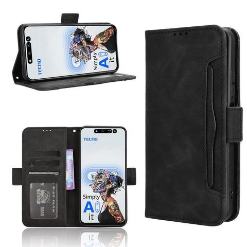 Skin Feel Calf Texture Card Slots Leather Phone Case, For Tecno Pova Curve 5G, For Tecno Camon 40 Pro 4G / 5G, For Tecno Camon 40 Premier 5G, For Tecno Camon 40 4G, For Tecno Camon 30S 4G / 30S Pro 4G, For Tecno Pova 6 Neo 5G / Spark 30 5G             ...