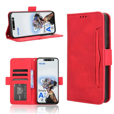 Skin Feel Calf Texture Card Slots Leather Phone Case, For Tecno Pova Curve 5G, For Tecno Camon 40 Pro 4G / 5G, For Tecno Camon 40 Premier 5G, For Tecno Camon 40 4G, For Tecno Camon 30S 4G / 30S Pro 4G, For Tecno Pova 6 Neo 5G / Spark 30 5G             ...