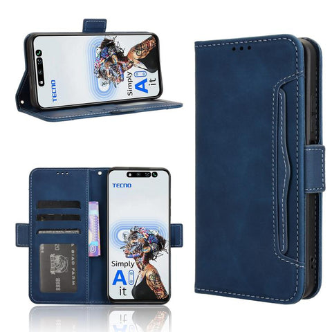 Skin Feel Calf Texture Card Slots Leather Phone Case, For Tecno Pova Curve 5G, For Tecno Camon 40 Pro 4G / 5G, For Tecno Camon 40 Premier 5G, For Tecno Camon 40 4G, For Tecno Camon 30S 4G / 30S Pro 4G, For Tecno Pova 6 Neo 5G / Spark 30 5G             ...