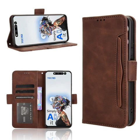 Skin Feel Calf Texture Card Slots Leather Phone Case, For Tecno Pova Curve 5G, For Tecno Camon 40 Pro 4G / 5G, For Tecno Camon 40 Premier 5G, For Tecno Camon 40 4G, For Tecno Camon 30S 4G / 30S Pro 4G, For Tecno Pova 6 Neo 5G / Spark 30 5G             ...