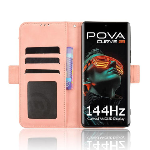 Skin Feel Calf Texture Card Slots Leather Phone Case, For Tecno Pova Curve 5G, For Tecno Camon 40 Pro 4G / 5G, For Tecno Camon 40 Premier 5G, For Tecno Camon 40 4G, For Tecno Camon 30S 4G / 30S Pro 4G, For Tecno Pova 6 Neo 5G / Spark 30 5G             ...