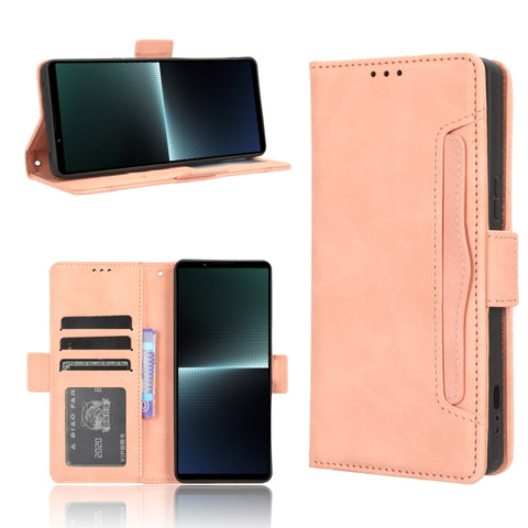 Skin Feel Calf Texture Card Slots Leather Phone Case, For Sony Xperia 10 VIII, For Sony Xperia 1 VIII, For Sony Xperia 10 VII, For Sony Xperia 1 VII, For Sony Xperia 10 VI 2024, For Sony Xperia 1 VI 2024, For Sony Xperia 5 V 2023, For Sony Xperia 1 V  ...