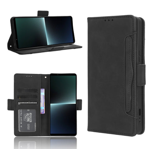 Skin Feel Calf Texture Card Slots Leather Phone Case, For Sony Xperia 10 VIII, For Sony Xperia 1 VIII, For Sony Xperia 10 VII, For Sony Xperia 1 VII, For Sony Xperia 10 VI 2024, For Sony Xperia 1 VI 2024, For Sony Xperia 5 V 2023, For Sony Xperia 1 V  ...