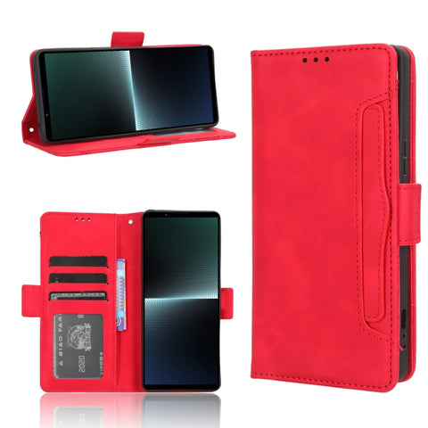 Skin Feel Calf Texture Card Slots Leather Phone Case, For Sony Xperia 10 VIII, For Sony Xperia 1 VIII, For Sony Xperia 10 VII, For Sony Xperia 1 VII, For Sony Xperia 10 VI 2024, For Sony Xperia 1 VI 2024, For Sony Xperia 5 V 2023, For Sony Xperia 1 V  ...