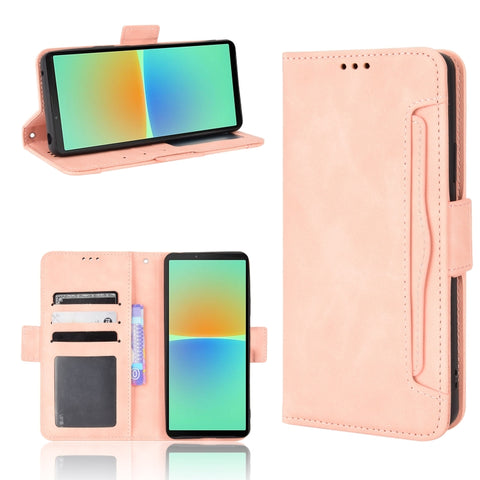 Skin Feel Calf Texture Card Slots Leather Phone Case, For Sony Xperia 10 VIII, For Sony Xperia 1 VIII, For Sony Xperia 10 VII, For Sony Xperia 1 VII, For Sony Xperia 10 VI 2024, For Sony Xperia 1 VI 2024, For Sony Xperia 5 V 2023, For Sony Xperia 1 V  ...