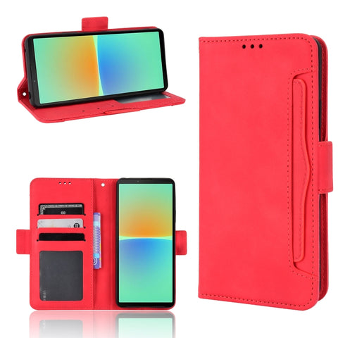 Skin Feel Calf Texture Card Slots Leather Phone Case, For Sony Xperia 10 VIII, For Sony Xperia 1 VIII, For Sony Xperia 10 VII, For Sony Xperia 1 VII, For Sony Xperia 10 VI 2024, For Sony Xperia 1 VI 2024, For Sony Xperia 5 V 2023, For Sony Xperia 1 V  ...