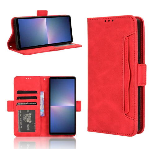 Skin Feel Calf Texture Card Slots Leather Phone Case, For Sony Xperia 10 VIII, For Sony Xperia 1 VIII, For Sony Xperia 10 VII, For Sony Xperia 1 VII, For Sony Xperia 10 VI 2024, For Sony Xperia 1 VI 2024, For Sony Xperia 5 V 2023, For Sony Xperia 1 V  ...