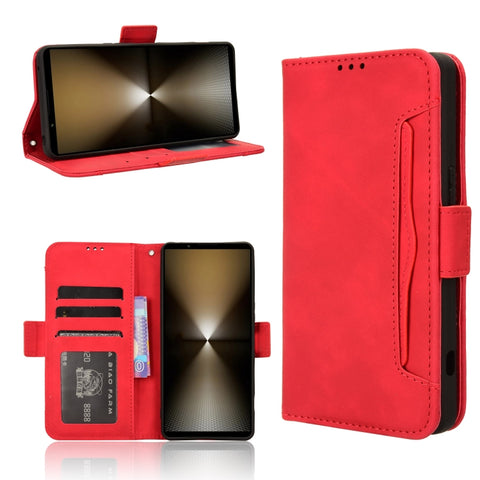 Skin Feel Calf Texture Card Slots Leather Phone Case, For Sony Xperia 10 VIII, For Sony Xperia 1 VIII, For Sony Xperia 10 VII, For Sony Xperia 1 VII, For Sony Xperia 10 VI 2024, For Sony Xperia 1 VI 2024, For Sony Xperia 5 V 2023, For Sony Xperia 1 V  ...