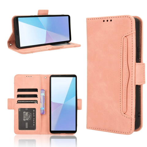 Skin Feel Calf Texture Card Slots Leather Phone Case, For Sony Xperia 10 VIII, For Sony Xperia 1 VIII, For Sony Xperia 10 VII, For Sony Xperia 1 VII, For Sony Xperia 10 VI 2024, For Sony Xperia 1 VI 2024, For Sony Xperia 5 V 2023, For Sony Xperia 1 V  ...