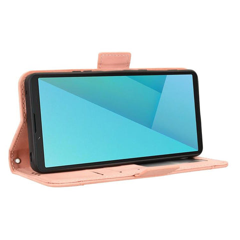 Skin Feel Calf Texture Card Slots Leather Phone Case, For Sony Xperia 10 VIII, For Sony Xperia 1 VIII, For Sony Xperia 10 VII, For Sony Xperia 1 VII, For Sony Xperia 10 VI 2024, For Sony Xperia 1 VI 2024, For Sony Xperia 5 V 2023, For Sony Xperia 1 V  ...