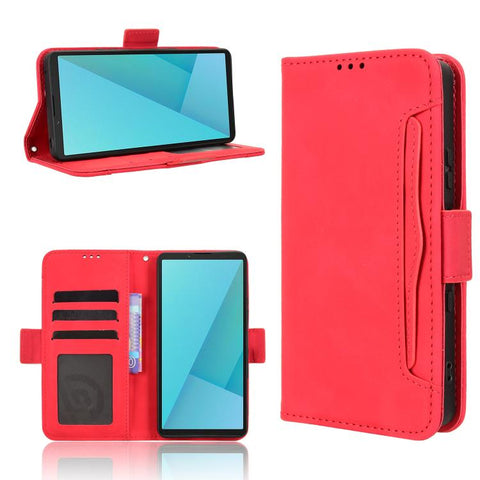 Skin Feel Calf Texture Card Slots Leather Phone Case, For Sony Xperia 10 VIII, For Sony Xperia 1 VIII, For Sony Xperia 10 VII, For Sony Xperia 1 VII, For Sony Xperia 10 VI 2024, For Sony Xperia 1 VI 2024, For Sony Xperia 5 V 2023, For Sony Xperia 1 V  ...