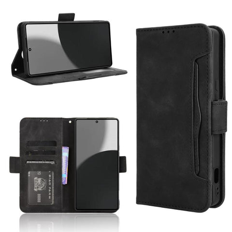 Skin Feel Calf Texture Card Slots Leather Phone Case, For Sharp Aquos wish6, For Sharp Aquos R11, For Sharp Aquos Sense10, For Sharp Aquos R10, For Sharp Aquos wish5, For Sharp Basio Active3, For Sharp Aquos Sense9, For Sharp Aquos R9 Pro              ...