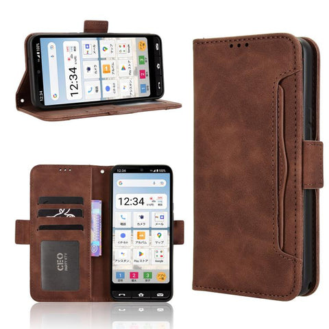Skin Feel Calf Texture Card Slots Leather Phone Case, For Sharp Aquos wish6, For Sharp Aquos R11, For Sharp Aquos Sense10, For Sharp Aquos R10, For Sharp Aquos wish5, For Sharp Basio Active3, For Sharp Aquos Sense9, For Sharp Aquos R9 Pro              ...