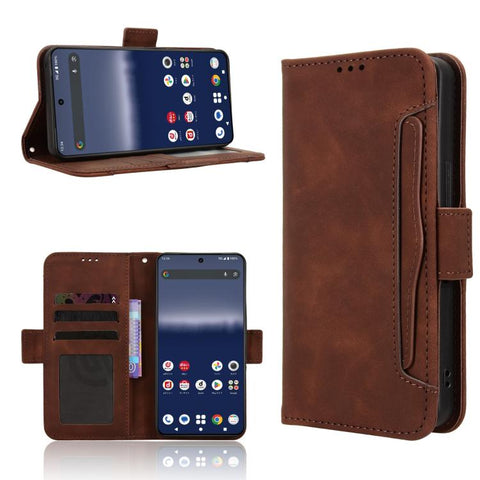 Skin Feel Calf Texture Card Slots Leather Phone Case, For Sharp Aquos wish6, For Sharp Aquos R11, For Sharp Aquos Sense10, For Sharp Aquos R10, For Sharp Aquos wish5, For Sharp Basio Active3, For Sharp Aquos Sense9, For Sharp Aquos R9 Pro              ...