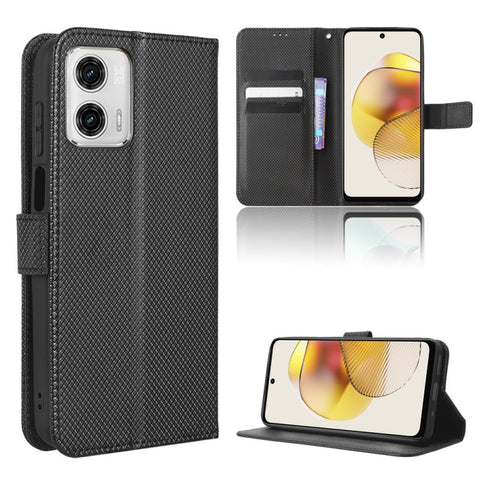 Diamond Texture Leather Phone Case, For Motorola Moto G 5G 2023, For Motorola Moto G52J 5G