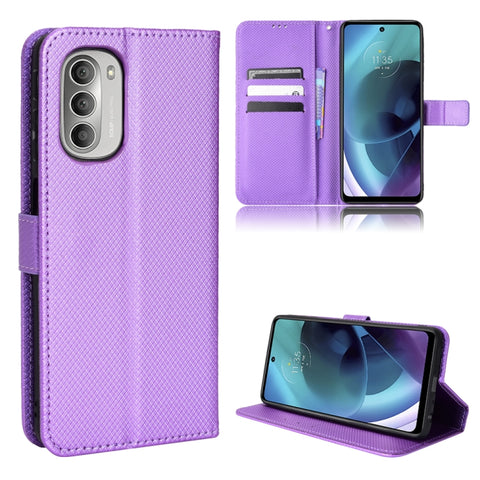 Diamond Texture Leather Phone Case, For Motorola Moto G 5G 2023, For Motorola Moto G52J 5G