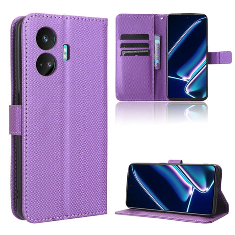 Diamond Texture Leather Phone Case, For Realme C53 4G / Narzo N53 4G, For Realme 11 5G, For Realme 11 Pro / 11 Pro+, For Realme C65 4G, For Realme GT Neo5 SE