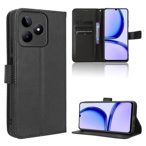 Diamond Texture Leather Phone Case, For Realme C53 4G / Narzo N53 4G, For Realme 11 5G, For Realme 11 Pro / 11 Pro+, For Realme C65 4G, For Realme GT Neo5 SE