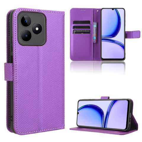 Diamond Texture Leather Phone Case, For Realme C53 4G / Narzo N53 4G, For Realme 11 5G, For Realme 11 Pro / 11 Pro+, For Realme C65 4G, For Realme GT Neo5 SE