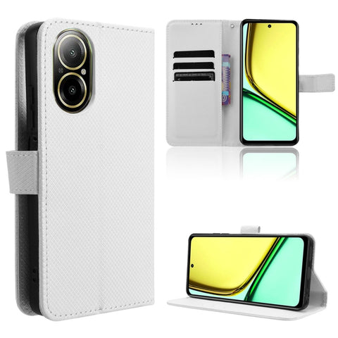 Diamond Texture Leather Phone Case, For Realme 14 Pro 5G, For Realme C75 4G, For Realme GT 7 Pro 5G, For Realme 13+ 5G Global, For Realme 13 Pro 5G / 13 Pro+ 5G, For Realme GT 6 / GT 6T / GT Neo6, For Realme C63 4G / C61 4G / Narzo N63 4G              ...
