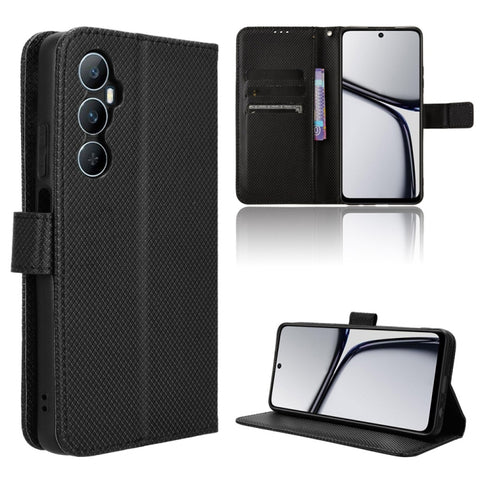 Diamond Texture Leather Phone Case, For Realme C53 4G / Narzo N53 4G, For Realme 11 5G, For Realme 11 Pro / 11 Pro+, For Realme C65 4G, For Realme GT Neo5 SE