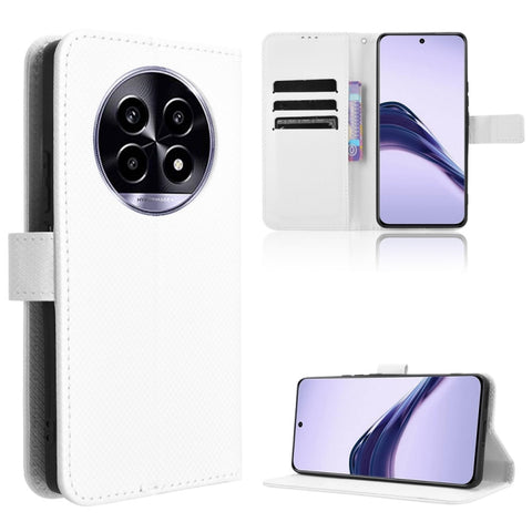 Diamond Texture Leather Phone Case, For Realme 14 Pro 5G, For Realme C75 4G, For Realme GT 7 Pro 5G, For Realme 13+ 5G Global, For Realme 13 Pro 5G / 13 Pro+ 5G, For Realme GT 6 / GT 6T / GT Neo6, For Realme C63 4G / C61 4G / Narzo N63 4G              ...