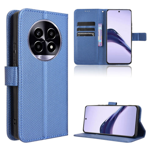 Diamond Texture Leather Phone Case, For Realme 14 Pro 5G, For Realme C75 4G, For Realme GT 7 Pro 5G, For Realme 13+ 5G Global, For Realme 13 Pro 5G / 13 Pro+ 5G, For Realme GT 6 / GT 6T / GT Neo6, For Realme C63 4G / C61 4G / Narzo N63 4G              ...