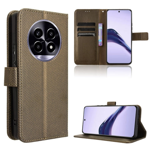 Diamond Texture Leather Phone Case, For Realme 14 Pro 5G, For Realme C75 4G, For Realme GT 7 Pro 5G, For Realme 13+ 5G Global, For Realme 13 Pro 5G / 13 Pro+ 5G, For Realme GT 6 / GT 6T / GT Neo6, For Realme C63 4G / C61 4G / Narzo N63 4G              ...