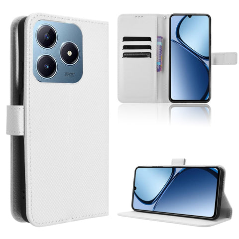 Diamond Texture Leather Phone Case, For Realme 14 Pro 5G, For Realme C75 4G, For Realme GT 7 Pro 5G, For Realme 13+ 5G Global, For Realme 13 Pro 5G / 13 Pro+ 5G, For Realme GT 6 / GT 6T / GT Neo6, For Realme C63 4G / C61 4G / Narzo N63 4G              ...