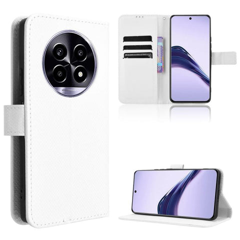 Diamond Texture Leather Phone Case, For Realme 14 Pro 5G, For Realme C75 4G, For Realme GT 7 Pro 5G, For Realme 13+ 5G Global, For Realme 13 Pro 5G / 13 Pro+ 5G, For Realme GT 6 / GT 6T / GT Neo6, For Realme C63 4G / C61 4G / Narzo N63 4G              ...