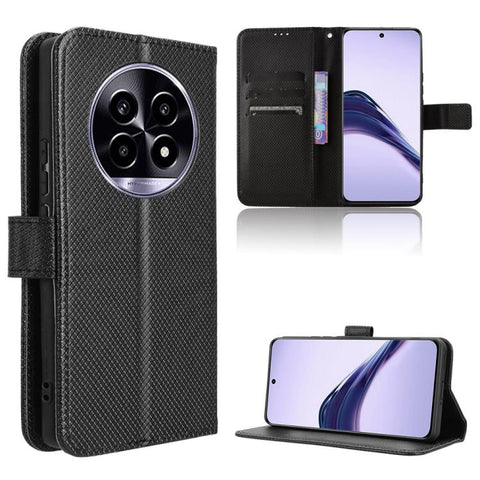 Diamond Texture Leather Phone Case, For Realme 14 Pro 5G, For Realme C75 4G, For Realme GT 7 Pro 5G, For Realme 13+ 5G Global, For Realme 13 Pro 5G / 13 Pro+ 5G, For Realme GT 6 / GT 6T / GT Neo6, For Realme C63 4G / C61 4G / Narzo N63 4G              ...