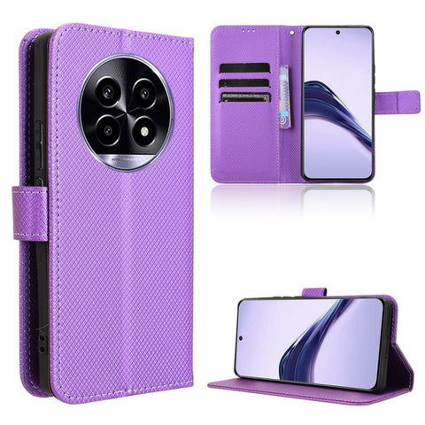 Diamond Texture Leather Phone Case, For Realme 14 Pro 5G, For Realme C75 4G, For Realme GT 7 Pro 5G, For Realme 13+ 5G Global, For Realme 13 Pro 5G / 13 Pro+ 5G, For Realme GT 6 / GT 6T / GT Neo6, For Realme C63 4G / C61 4G / Narzo N63 4G              ...