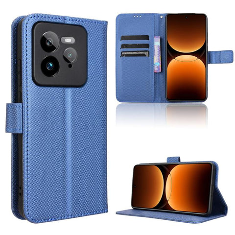 Diamond Texture Leather Phone Case, For Realme 14 Pro 5G, For Realme C75 4G, For Realme GT 7 Pro 5G, For Realme 13+ 5G Global, For Realme 13 Pro 5G / 13 Pro+ 5G, For Realme GT 6 / GT 6T / GT Neo6, For Realme C63 4G / C61 4G / Narzo N63 4G              ...