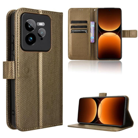 Diamond Texture Leather Phone Case, For Realme 14 Pro 5G, For Realme C75 4G, For Realme GT 7 Pro 5G, For Realme 13+ 5G Global, For Realme 13 Pro 5G / 13 Pro+ 5G, For Realme GT 6 / GT 6T / GT Neo6, For Realme C63 4G / C61 4G / Narzo N63 4G              ...