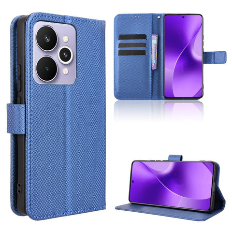 Diamond Texture Leather Phone Case, For Realme P4x 5G, For Realme 15x 5G India / C85 5G, For Realme C85 Pro 4G, For Realme P4 Pro 5G, For Realme P4 5G, For Realme 15T 5G, For Realme C71 4G India / Note 70T 4G, For Realme 15 5G / 15 Pro 5G              ...