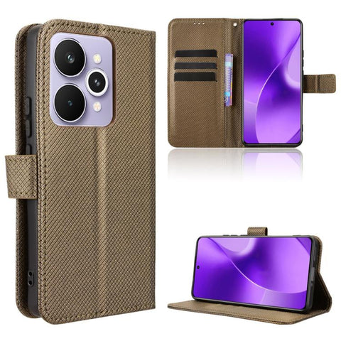 Diamond Texture Leather Phone Case, For Realme P4x 5G, For Realme 15x 5G India / C85 5G, For Realme C85 Pro 4G, For Realme P4 Pro 5G, For Realme P4 5G, For Realme 15T 5G, For Realme C71 4G India / Note 70T 4G, For Realme 15 5G / 15 Pro 5G              ...
