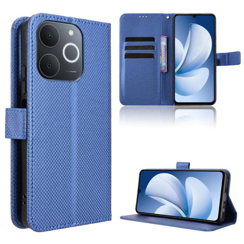 Diamond Texture Leather Phone Case, For Realme P4x 5G, For Realme 15x 5G India / C85 5G, For Realme C85 Pro 4G, For Realme P4 Pro 5G, For Realme P4 5G, For Realme 15T 5G, For Realme C71 4G India / Note 70T 4G, For Realme 15 5G / 15 Pro 5G              ...