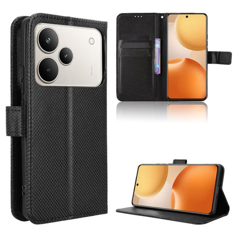 Diamond Texture Leather Phone Case, For Realme P4x 5G, For Realme 15x 5G India / C85 5G, For Realme C85 Pro 4G, For Realme P4 Pro 5G, For Realme P4 5G, For Realme 15T 5G, For Realme C71 4G India / Note 70T 4G, For Realme 15 5G / 15 Pro 5G              ...