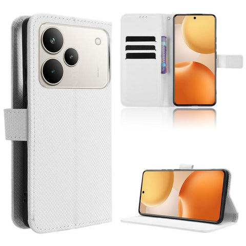 Diamond Texture Leather Phone Case, For Realme P4x 5G, For Realme 15x 5G India / C85 5G, For Realme C85 Pro 4G, For Realme P4 Pro 5G, For Realme P4 5G, For Realme 15T 5G, For Realme C71 4G India / Note 70T 4G, For Realme 15 5G / 15 Pro 5G              ...